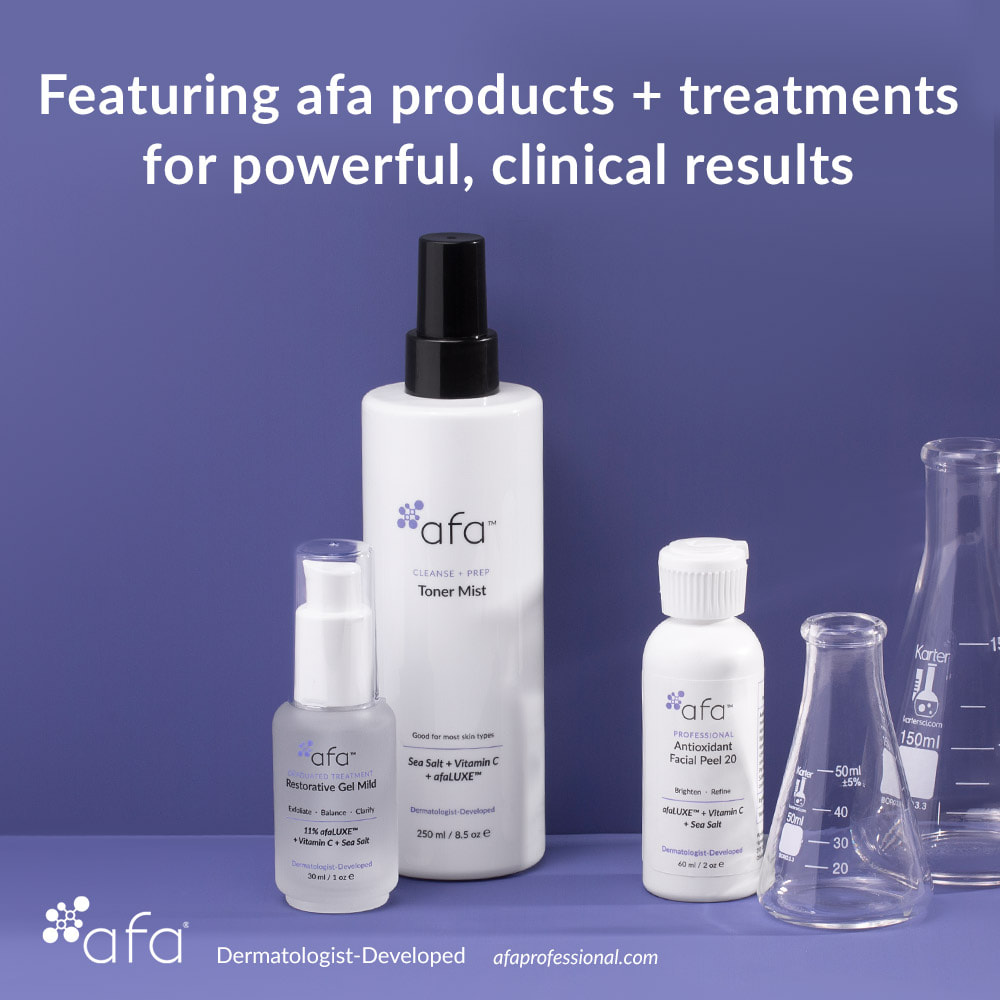 AFA LUXE Skincare Products in Canada & sold online - Lumilaser Esthetics, Montreal, Quebec, Canada, 